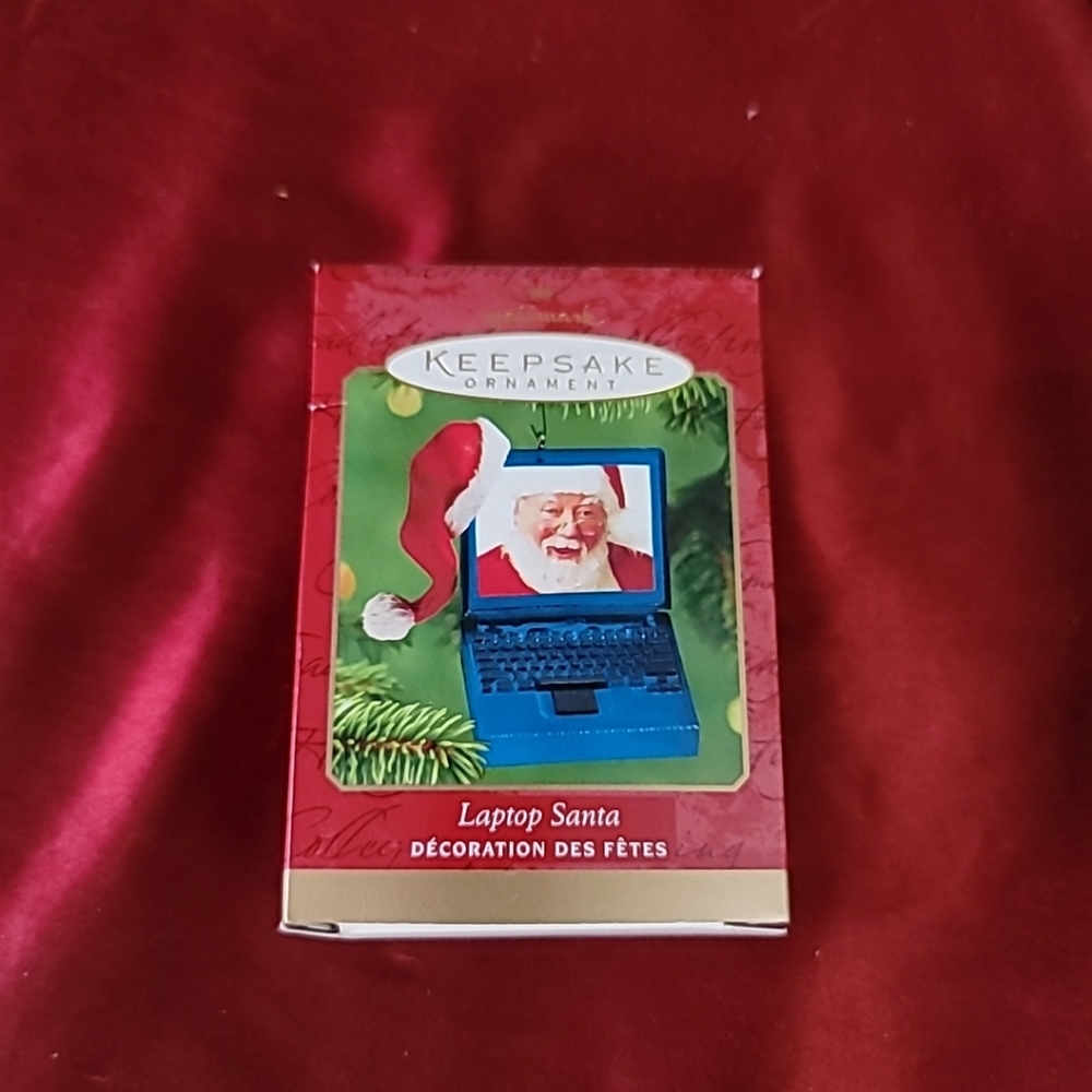 Halmark Keepsake Ornament Laptop SantaPre-owned minor signs of wear
